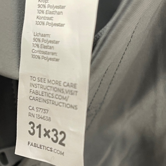 Fabletics The Only Pant Modern Classic Fit in Shadow Grey Size 31X32 - Picture 12 of 12